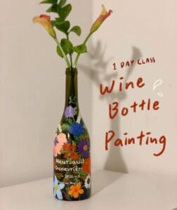 Decorate a Wine Bottle with Words and Paintings Mixed 3