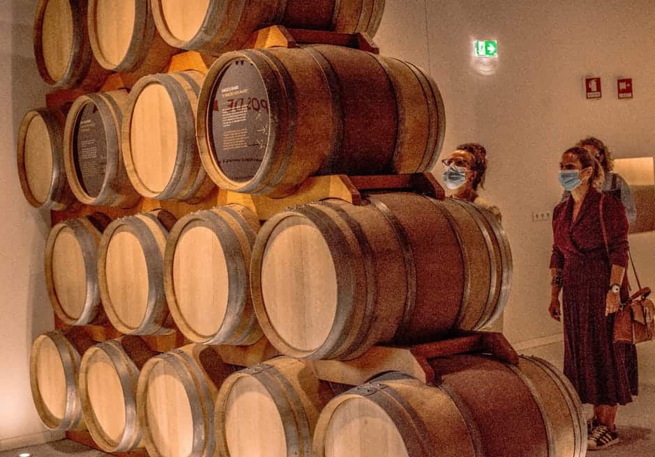 Wine Aged in Oak Barrels