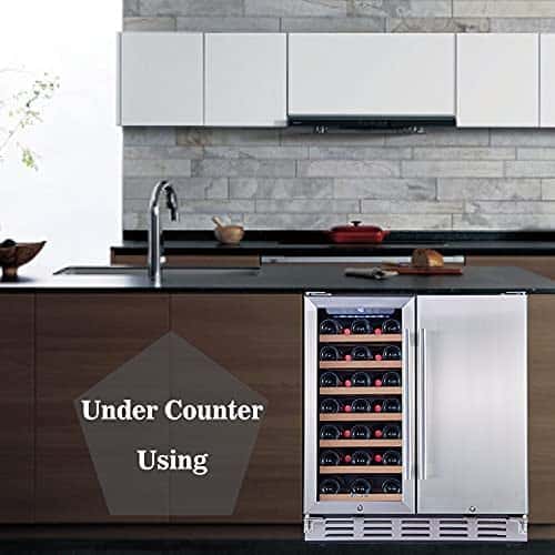 Kalamera 30” Wine Cooler Refrigerator 2-in1